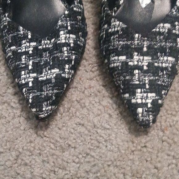 KOKO & Palenki black and white tweed heels Sz 9 EUC - Picture 3 of 9